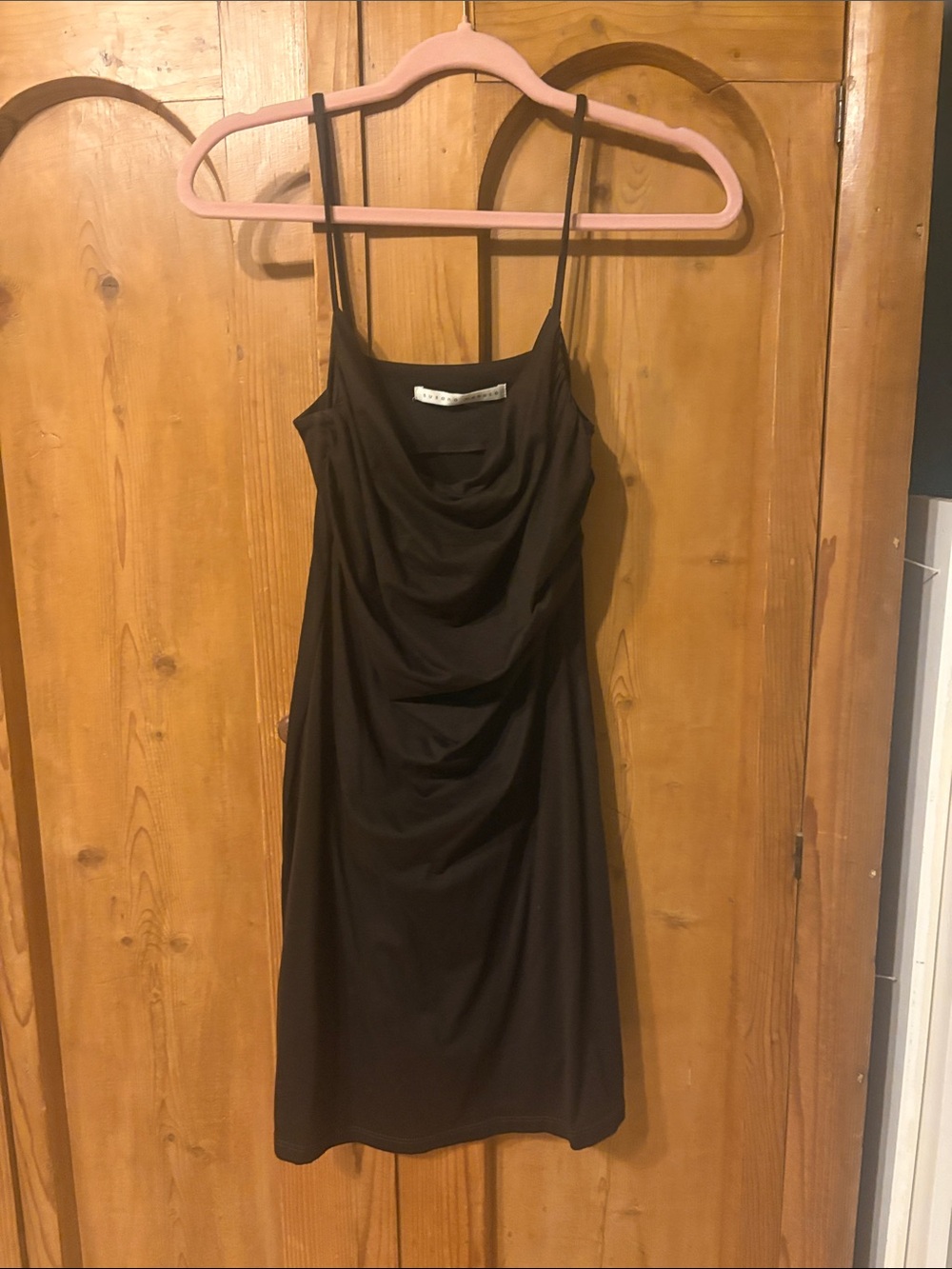 Susana Monaco brown Cowl Neck Mini Dress